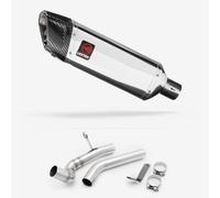 Lextek Polished Stainless Steel SP4 with Link Pipe compatible with BMW F 750 GS 2018-2024