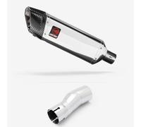 Lextek Polished Stainless Steel SP4 with Link Pipe compatible with Cf moto MT 450 2023-2024