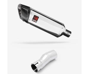 Lextek Polished Stainless Steel SP4 with Link Pipe compatible with Cf moto MT 450 2023-2024