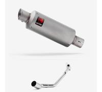 Lextek Stainless Steel GP1 Matt GP Stubby Exhaust System 240mm compatible with Peugeot Speedfight 3 125 (09-16)