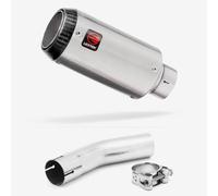 Lextek Stainless Steel Matt CP1 150mm Exhaust with Link Pipe compatible with Lexmoto LXR 125 & 380