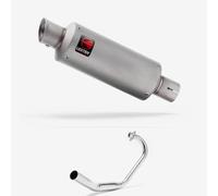 Lextek Stainless Steel Matt GP1 240mm Exhaust System compatible with Honda CBF 125 (08-16)