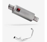 Lextek Stainless Steel Matt GP1 240mm Exhaust System compatible with Honda CBR 125 R (11-19)