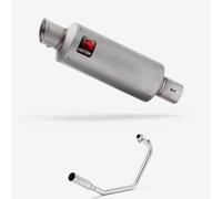 Lextek Stainless Steel Matt GP1 240mm Exhaust System compatible with Lexmoto Venom/Viper 125