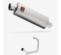 Lextek Stainless Steel Matt OP1 350mm Exhaust System compatible with Honda CB125F/GLR125 (15-19)