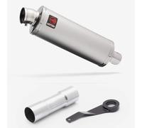 Lextek Stainless Steel Matt OP1 350mm Exhaust with Link Pipe compatible with Benelli TRK 702 X