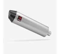 Lextek Stainless Steel Matt RP1 Oval Exhaust Silencer 400mm with Carbon Tip 51mm