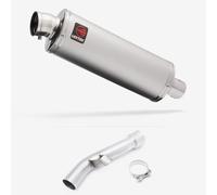 Lextek Stainless Steel OP1 Matt Exhaust 350mm with Link Pipe compatible with Yamaha FZ1 (06-15)