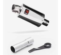 Lextek Stainless Steel Polished OP4 200mm Exhaust System compatible with Benelli TRK 702 X