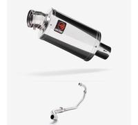 Lextek Stainless Steel Polished OP4 200mm Exhaust System compatible with Lexmoto RSS 125 (22-24)