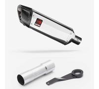 Lextek Stainless Steel Polished SP4 300mm Exhaust System compatible with Benelli TRK 702 X