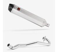 Lextek Stainless Steel SA1 Matt Hexagonal Exhaust 400mm compatible with Lexmoto Adrenaline 125