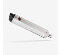 Lextek Stainless Steel SA1 Matt Hexagonal Exhaust 400mm compatible with Royal Enfield Himalayan (16-)