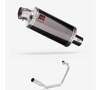 Lextek Stainless Steel Smoked OP16 250mm Exhaust System compatible with Lexmoto Venom/Viper 125