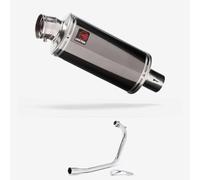 Lextek Stainless Steel Smoked OP16 250mm Exhaust System compatible with Lexmoto ZSB 125