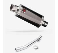 Lextek Stainless Steel Smoked OP16 250mm Exhaust with Link Pipe compatible with Suzuki GSF 600 Bandit (95-06)