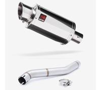 Lextek Stainless Steel YP4 Stubby Exhaust 200mm with Link Pipe compatible with Honda CBR600 F (87-90)