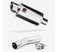 Lextek Stainless Steel YP4 Stubby Exhaust 200mm with Link Pipe compatible with Lexmoto LXR 125 & 380