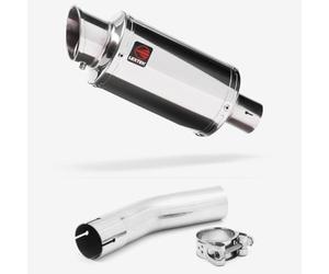 Lextek Stainless Steel YP4 Stubby Exhaust 200mm with Link Pipe compatible with Lexmoto LXR 125 & 380
