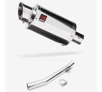 Lextek Stainless Steel YP4 Stubby Exhaust 200mm with Link Pipe compatible with Suzuki GSF 600 Bandit (95-06)