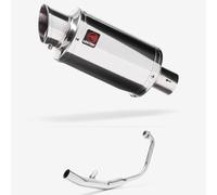 Lextek Stainless Steel YP4 Stubby Exhaust System 200mm compatible with Honda CBR 125 R (11-19)