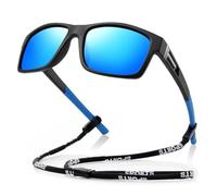 LexTex 2024 Men's Outdoor Sports Sunglasses with Anti-glare Polarized Lens,Polarized Sports Sunglasses for Men,Lightweight Sun Glasses with UV Protection for Driving Fishing Golf(Blue-1)
