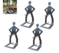 LexTex BBQ Men Sausage Holder,Creative Standing Man Sausage Barbecue Rack,Portable Prank Funny Hot Dog Cooking Gadgets for Camping Picnic Garden,Spoof the Sausages Rack for Men, (4pcs)