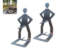 LexTex BBQ Men Sausage Holder,Creative Standing Man Sausage Barbecue Rack,Portable Prank Funny Hot Dog Cooking Gadgets for Camping Picnic Garden,Spoof the Sausages Rack for Men, (2pcs)