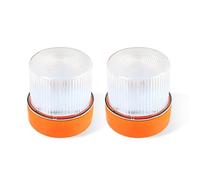 LexTex Df Luz De Emergencia V16, Magnetic Work Strobe Light, Mini Portable Flashing Emergency Safety Warning Light, For Trucks Vehicles Tractor Golf Carts Utv Car Bus, Battery Powered(2pcs)
