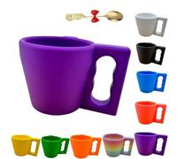 LexTex Ice Cream Pint Holder, Ice Cream Containers, 3D Printed Insulated Cup, Insulated Arm Sleeve Containers with Spoon and Handle for Yogurt and Frozen Desserts, Gift for Icecream Lover(Purple)