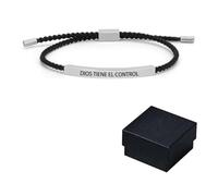 LexTex Inspire Bracelet “God Is In Control”, Dios Tiene El Control Pulsera, Christian Faith Bracelet With Gift Box(ES-B-S)