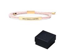LexTex Inspire Bracelet “God Is In Control”, Dios Tiene El Control Pulsera, Christian Faith Bracelet With Gift Box(ES-P-G)