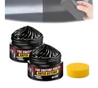 LexTex Premium Tire Coating & Trim Restorer, Cerakote Trim Restorer, Long-Lasting Ceramic Coating & UV Protection, Bring Back The Original Deep Black Shine To Rubber And Plastic (2pcs)