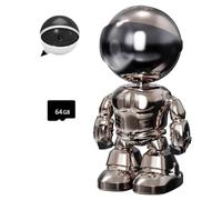 LexTex Wireless Indoor Motion Detection Robot Camera, WiFi Indoor Camera 1080P Infrared Night Vision for Home Security, Two-Way Talk, Human Detection, Smart Home Gadgets with Phone App(Grey)
