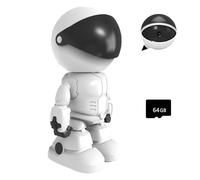 LexTex Wireless Indoor Motion Detection Robot Camera, WiFi Indoor Camera 1080P Infrared Night Vision for Home Security, Two-Way Talk, Human Detection, Smart Home Gadgets with Phone App(White)