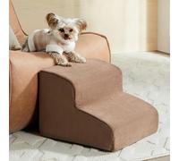 LEXTRO Dog Stairs for Small Dogs, 2-Steps Dog Ramp for Couch, Pet Stairs with Highly Supportive Foam and Non-Slip Bottom, Dog Steps for Cat & Doggie (High 11.8 Inch)