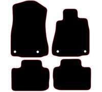 Lexus IS300H 2013 16 4 Piece Set Car Mats UK-Made Tailored Fit Carpet Floor Mats Full Coverage Compatible Accessory Red Trim
