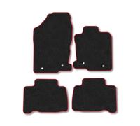 Lexus NX300H (2014+) Car Mats Tailored Fit Carpet Floor Mats Non Slip Red Trim Full Coverage Compatible Accessory Front Rear Set Anti Slip Granulated Backing Hand-Finished Clips