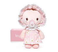 LeyaDoll Baby Rag Doll 9", Dress-Up Doll, First Birthday Gift for 1+ Girls