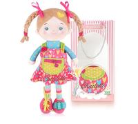 LeyaDoll Personalized Learning Sensory Soft Baby Doll, Montessori Toys for 2-Year-Old Girls Christmas, Birthday Gifts, Plush Doll with Zipper, Shoelace, Button - Busy Sweetheart Girl