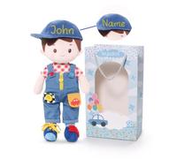 LeyaDoll Personalized Montessori Boy Baby Doll, Learn Toy 2 Year Old Gift