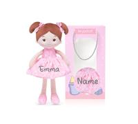 LeyaDoll Personalized Soft Baby Doll 12'',Rag Doll for 1 Year Old Girl Gift