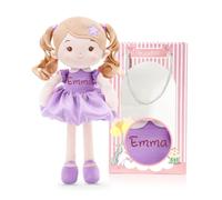 LeyaDoll Personalized Soft Baby Doll 16'',Rag Doll for 1 Year Old Girl Gift