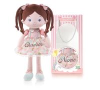 LeyaDoll Personalized Soft Baby Doll Toys (16''), My First Baby Rag Doll for 1 Year-Old Girl Birthday Gift, Christmas Plush Toys Gift for Toddler Kids Infants-Daydream-Meadow-Girl
