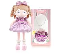 LeyaDoll Personalized Soft Baby Doll Toys (16''), My First Baby Rag Doll for 1 Year-Old Girl Birthday Gift, Christmas Plush Toys Gift for Toddler Kids Infants-Princess-Aurora