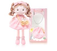 LeyaDoll Personalized Soft Baby Doll Toys (16''), My First Baby Rag Doll for 1 Year-Old Girl Birthday Gift, Christmas Plush Toys Gift for Toddler Kids Infants-Daydream-Mia-and-Her-Pet-Cat