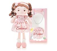 LeyaDoll Personalized Soft Baby Doll Toys for Girls (16''), My First Christmas Dolls, Leya Doll Baby Rag Doll Plush Toys for Toddler Kids Infants -Christmas Special - Princess Breeze