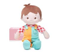 LeyaDoll Soft Baby Boy Doll Toys (12''), My First Baby Rag Doll for 1 Year-Old Boy Birthday Gift,Christmas Plush Toys Gift for Toddler Kids Infants-Patch Boy