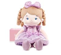 LeyaDoll Soft Baby Doll Toys (16''), My First Baby Rag Doll for 1 Year-Old Girl Birthday Gift, Christmas Plush Toys Gift for Toddler Kids Infants-Princess Aurora