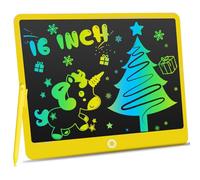 LEYAOYAO LCD Writing Tablet for Kids, 16 Inch Colourful Doodle Board Drawing Pads, Learning Educational Toys Christmas Gifts for 3 4 5 6 7 Years Old Girls Boys (Yellow)